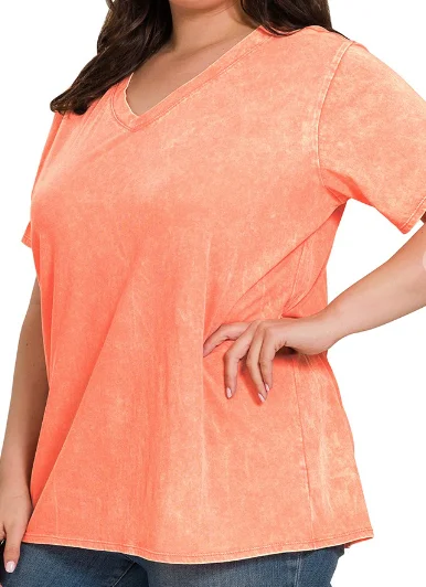 Shop and Save The Angola Acid Tee-Plus Coral