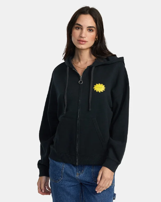 Savings Alert Sunny Thrift Zip Hoodie - RVCA Black
