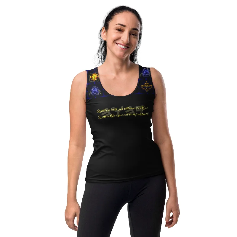 Weekend Discounts to Delight Truth Illustrated 01-01 Ladies Designer Slim Fit Sublimation Tank Top Weekend Discounts to Delight Truth Illustrated 01-01 Ladies Designer Slim Fit Sublimation Tank Top