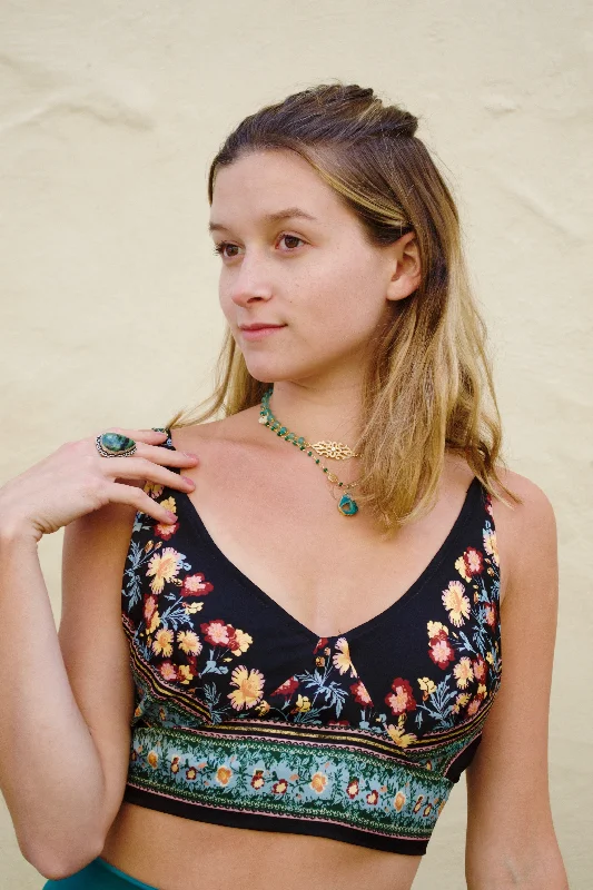Buy Now FP Black Floral Crop