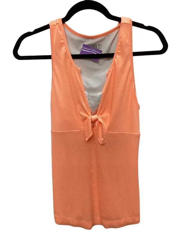 Don't Wait Orange Top Sleeveless Clothes Mentor, Size S