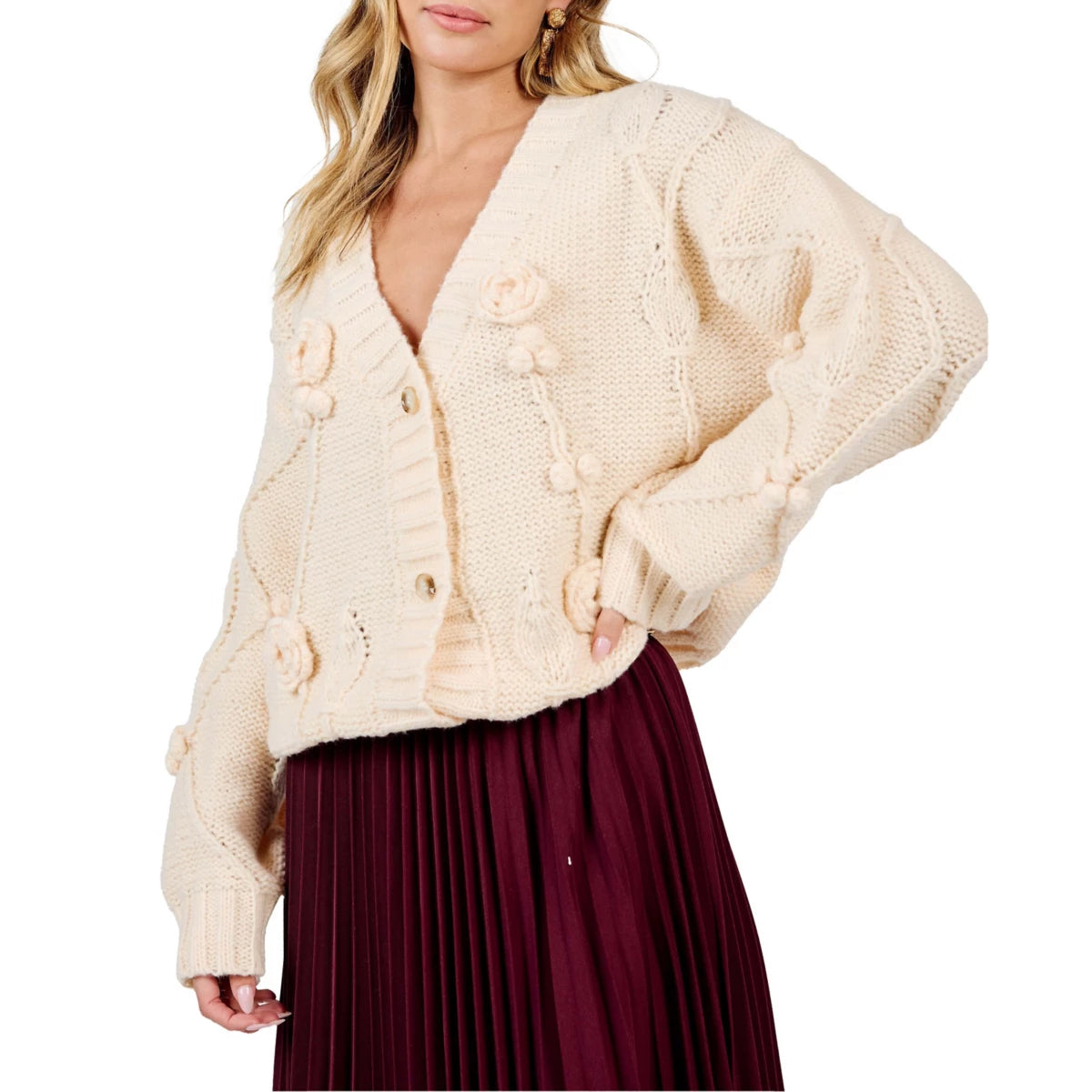 Weekend Deals to Brighten Your Day Rosie 3D Sweater Cardigan