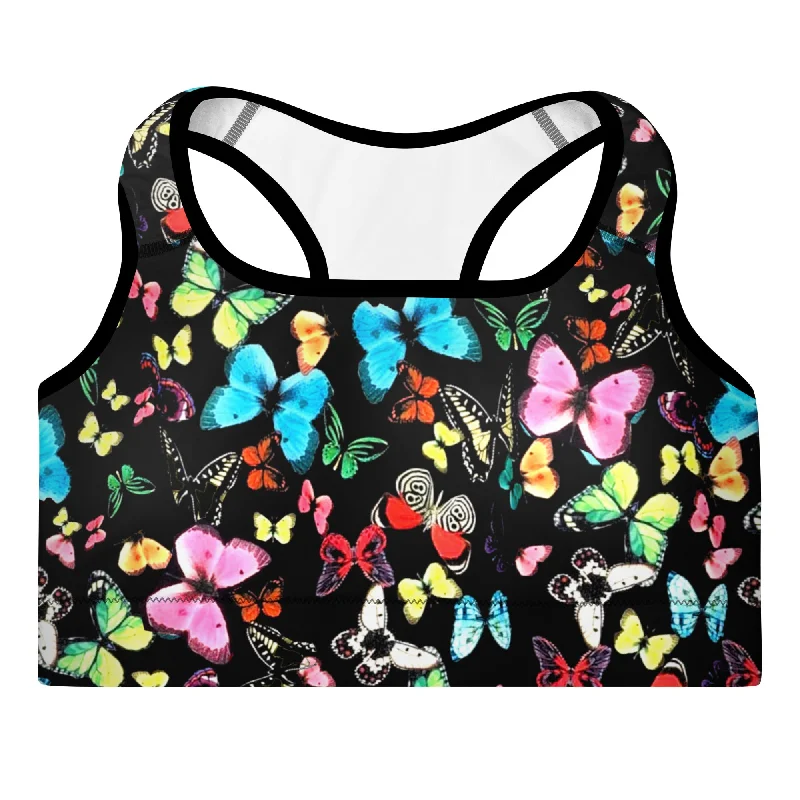 Discount Mania ELEVATED ESSENTIALS, THE PERFECT PADDED SPORTS BRA BUTTERFLY