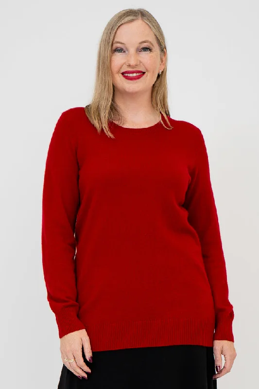 Price Rollback Kamila Sweater, Red, Wool Cashmere