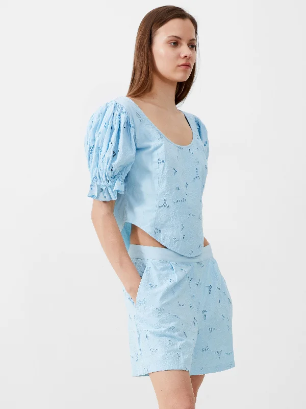 Closeout Deal Rhodes Cotton Embroidered Top