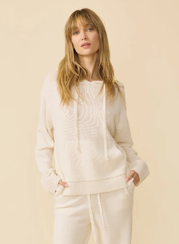 Inventory Reduction Bixby Cashmere Hoodie - Ivory