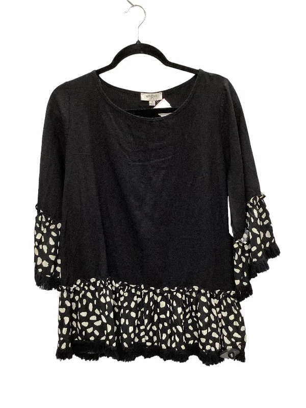 Weekend Discounts to Enjoy Black Top Short Sleeve Umgee, Size S