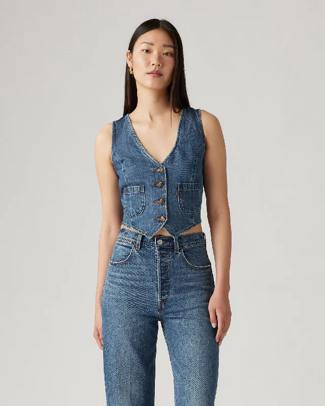Price Drop Alert Tailored Denim Top in Big Yikes