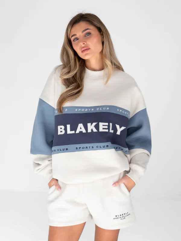 Weekend Discounts to Grab Alpine Oversized Sweater - Navy/Chalk