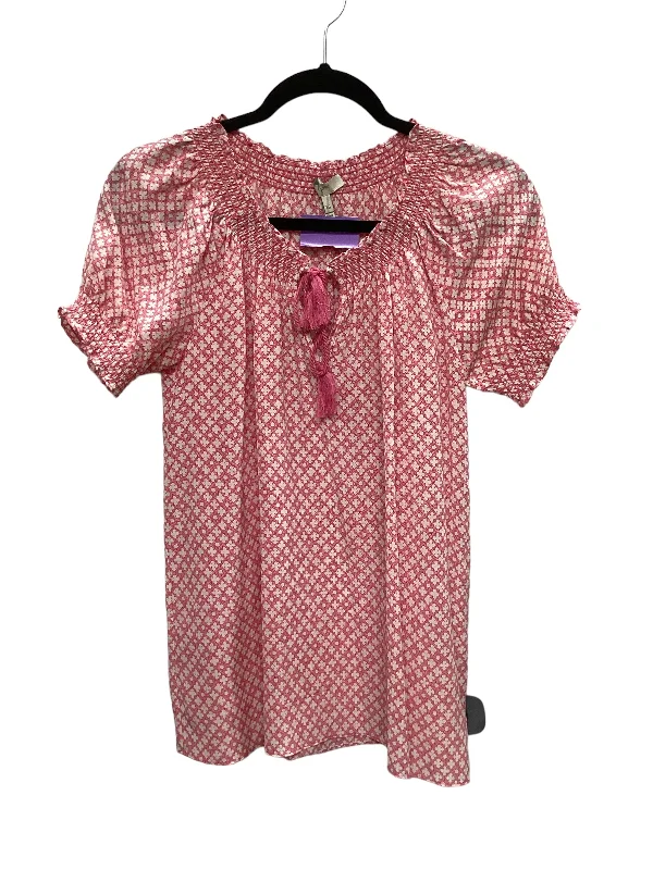 Final Sale Pink Top Short Sleeve Josie, Size Xs