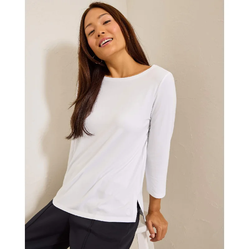 Early Bird Discount Tommy Bahama Women's Kona Isles 3/4 Sleeve Boat Neck Top - White
