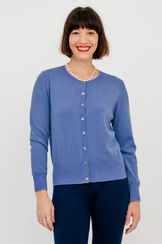 Extra Savings Oakly Cardigan, Ciel, Wool Cashmere