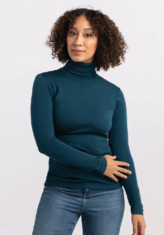 Weekend Bargains Galore Peyton Turtleneck - Real Teal
