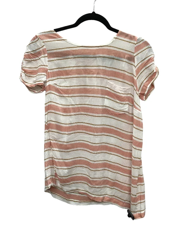 Fantastic Deals Orange & Tan Top Sleeveless Lc Lauren Conrad, Size S