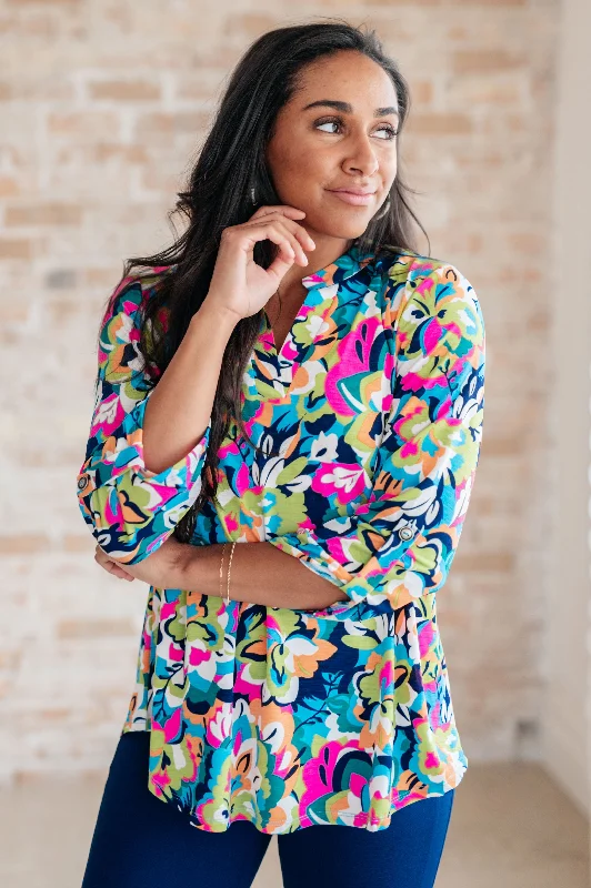 Weekend Specials to Indulge In Little Lovely Blouse in Neon Floral