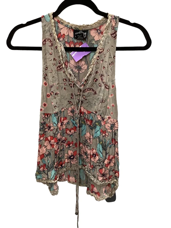 Reduced Prices Floral Print Top Sleeveless Angie, Size S