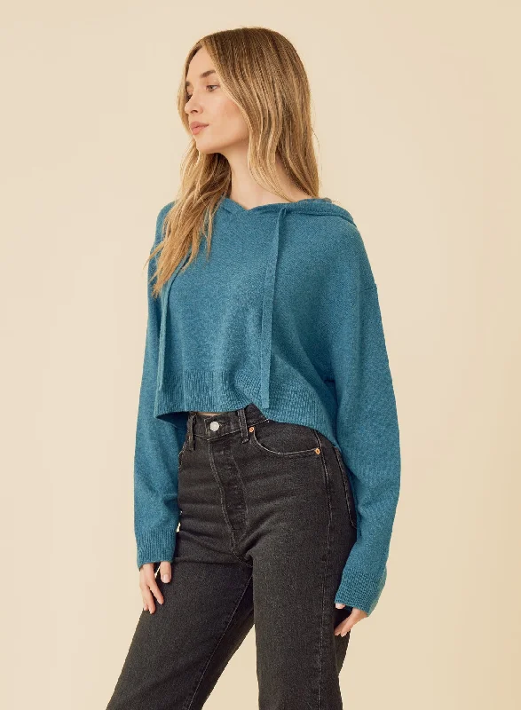 Savings Bonanza Lance Cashmere Hoodie - Bluejay