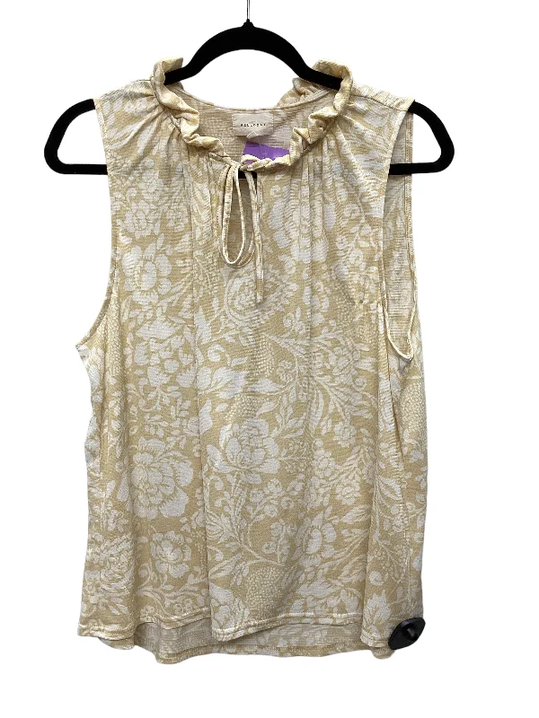 Weekend Bargains Await You Cream Top Sleeveless Melloday, Size Xl