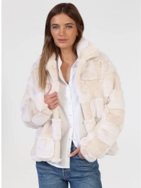 Year-End Sale Cloud Fur Check Jacket