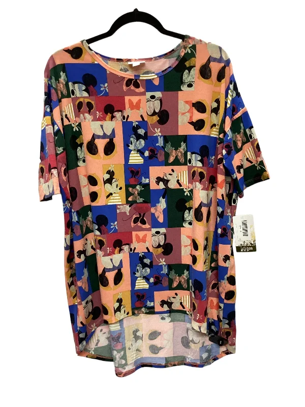 One-Day Only Multi-colored Top Short Sleeve Lularoe, Size M