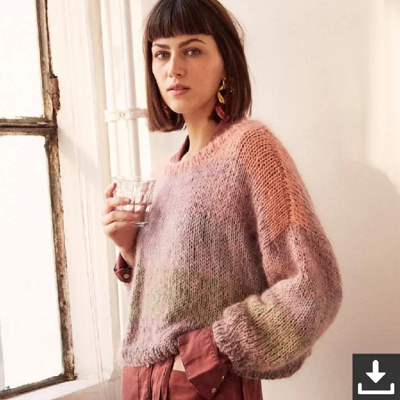Seasonal Sale Lässiger Damen Pullover Strickset - Lana Grossa (PDF)