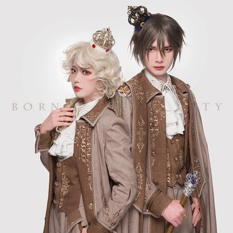 Unmissable Offer Youpairui~Sheffield~British Military Ouji Lolita Long Coat Full Set