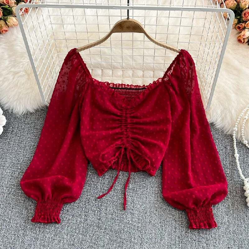 Lowest Rates Cute long sleeve tops fashion tops     S201