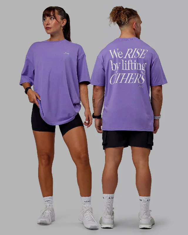 Weekend Discounts to Enjoy Unisex Lift-Up FLXCotton Tee Oversize - Dahlia Purple