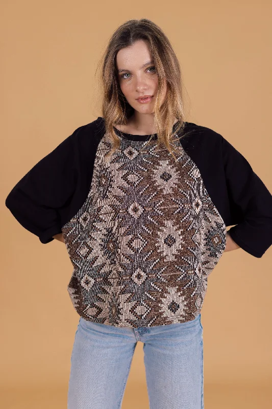 Limited Availability Top Navina Boho Black