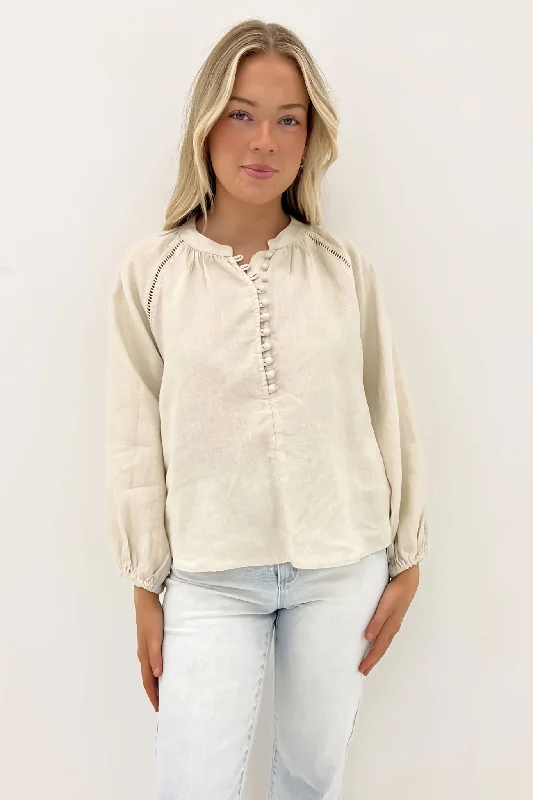 Can't Beat Sardinia Blouse Bone