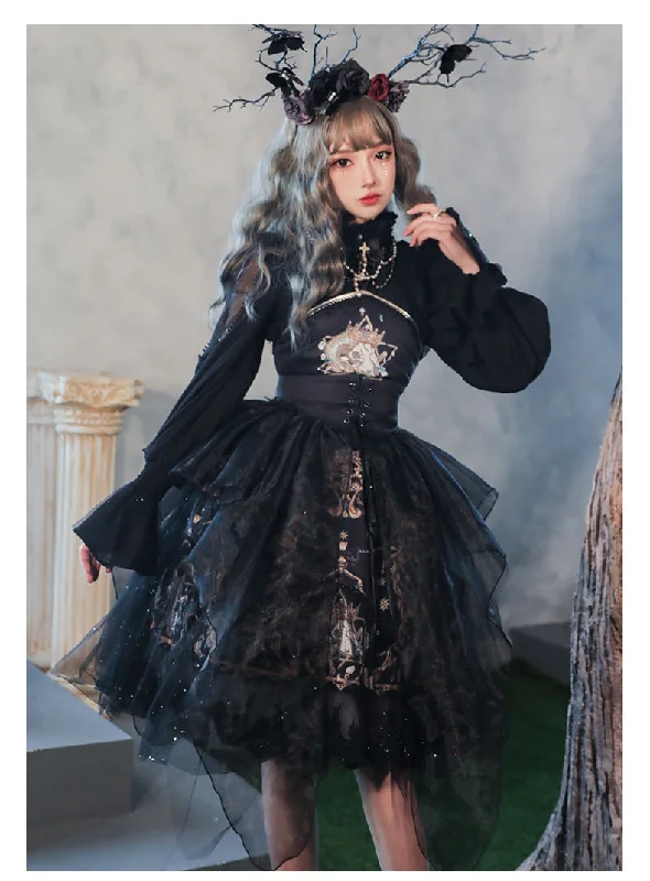 Discount Deals YingLuoFu God Redemption Gothic Darkness Lolita JSK