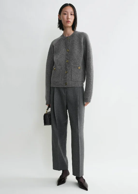 Reduced Price Hammered button cardigan grey melange