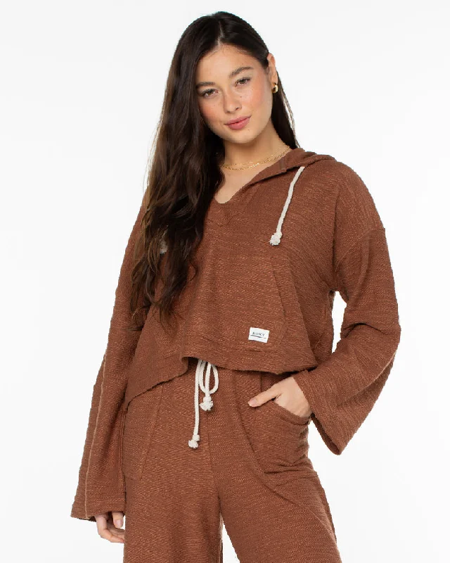 Big Savings Roxy Rich Coast Solid Sweatshirt-Carob Brown