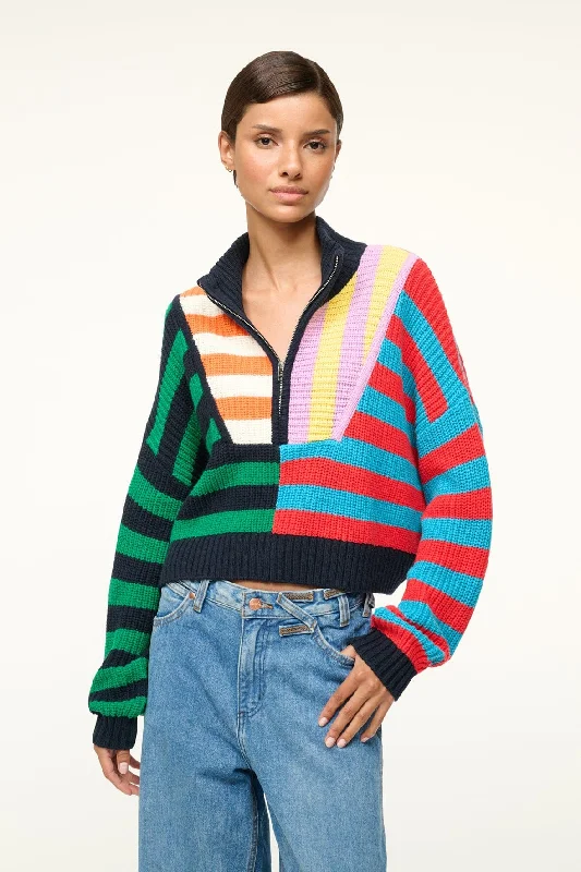 Weekend Bargains to Enjoy CROPPED HAMPTON SWEATER | CABANA STRIPE MULTI