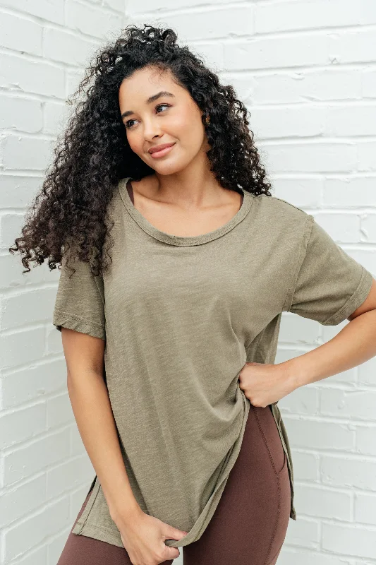 Deal Alert Let Me Live Relaxed Tee in Army