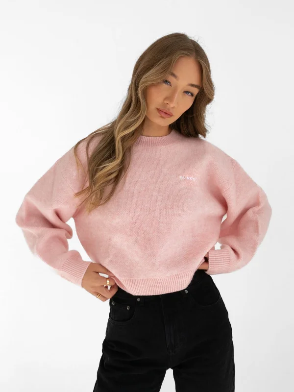 Can't Be Beat Elara Knitted Sweater - Pink