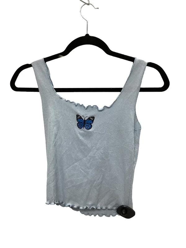 Weekend Savings Delight Blue Top Sleeveless Caution To The Wind, Size S
