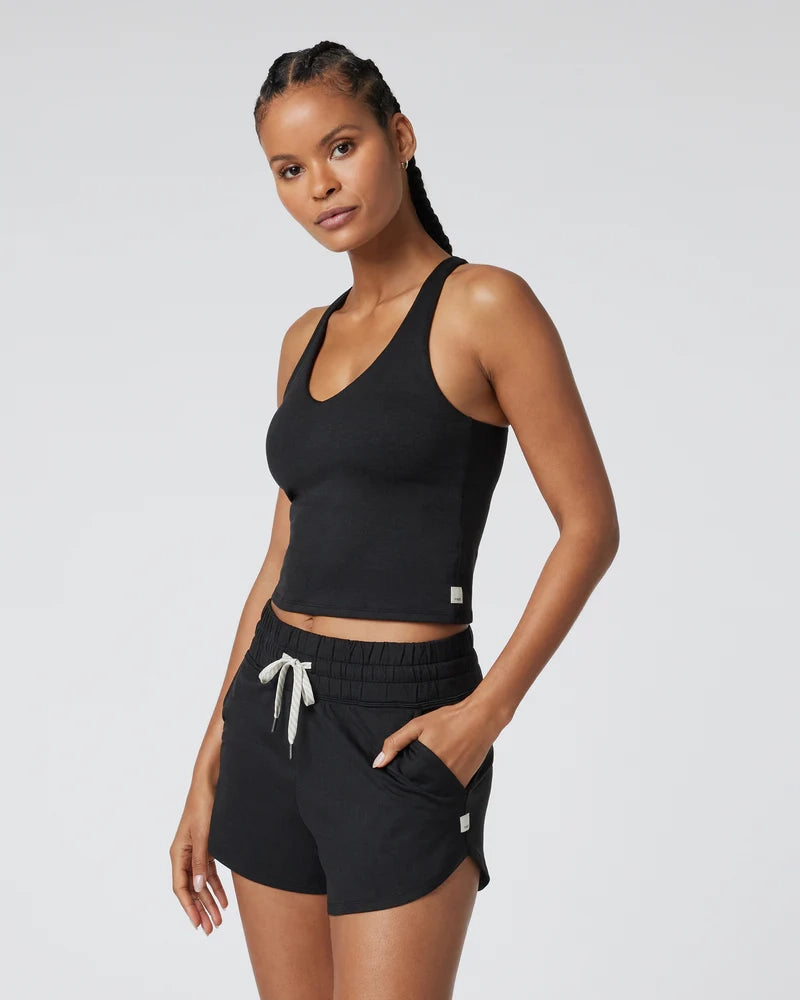 Bargain Blast Halo Performance Crop Tank Top 2.0 in Black Heather