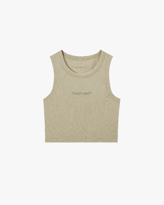 Special Buy TONE2TONE TANK TOP BEIGE
