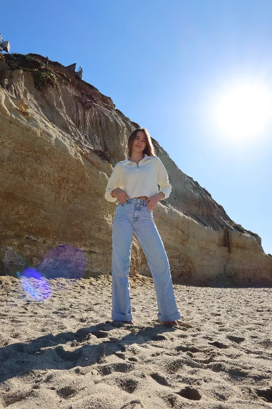 Weekend-Only Price Drops Cream Regina Quarter Zip