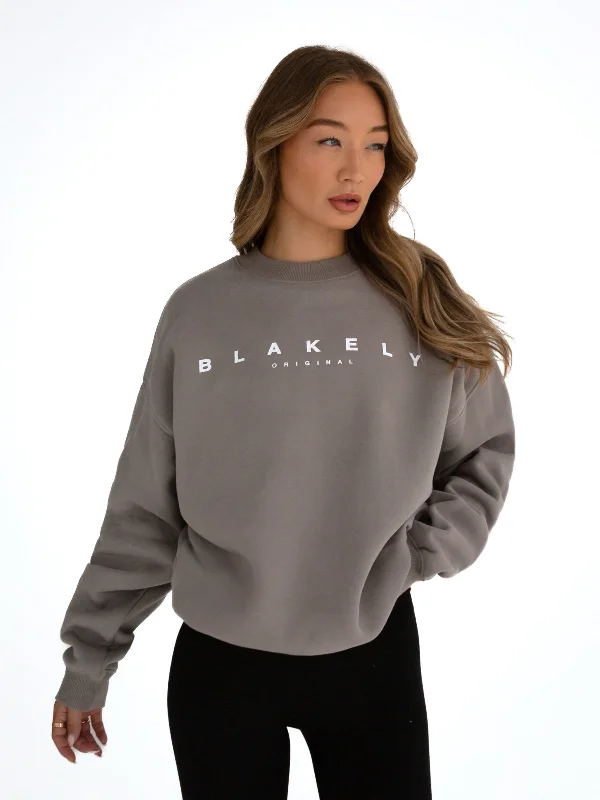 Price Drop Alert Composure Oversized Sweater - Neutral Grey
