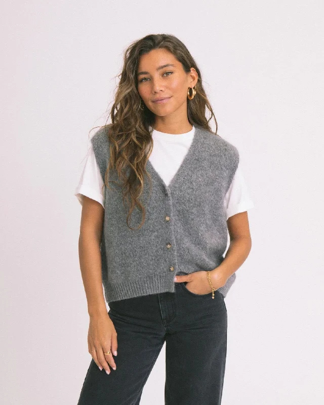 Weekend Deals That Impress TILTIL Monica Weste Melange Grau Einheitsgröße