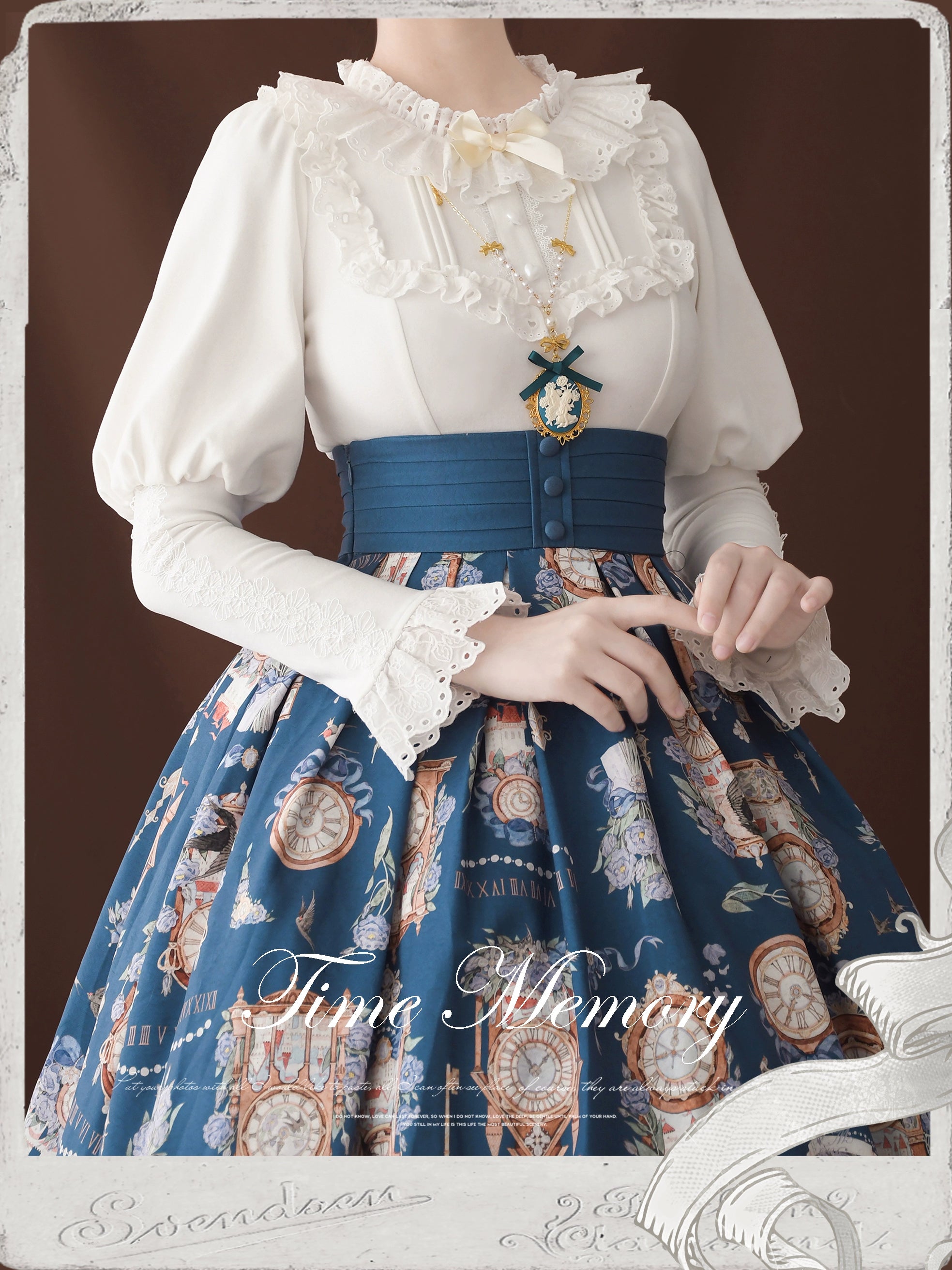 Early Access Time Memory~Cozy and Warm~Elegant Lolita Shirt Slimming Mutton Sleeves Blouse