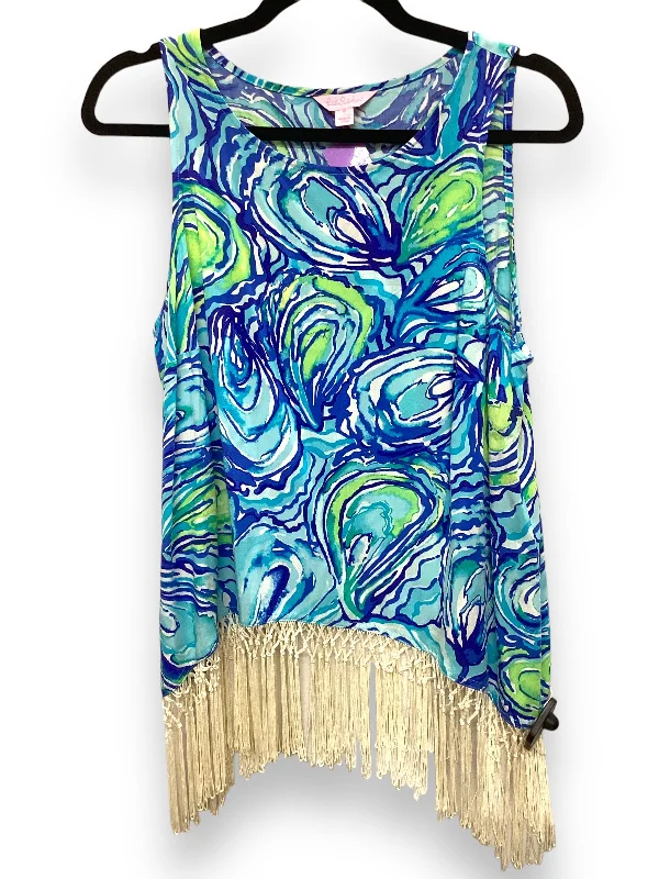 Deal Alert Blue Top Sleeveless Lilly Pulitzer, Size 6