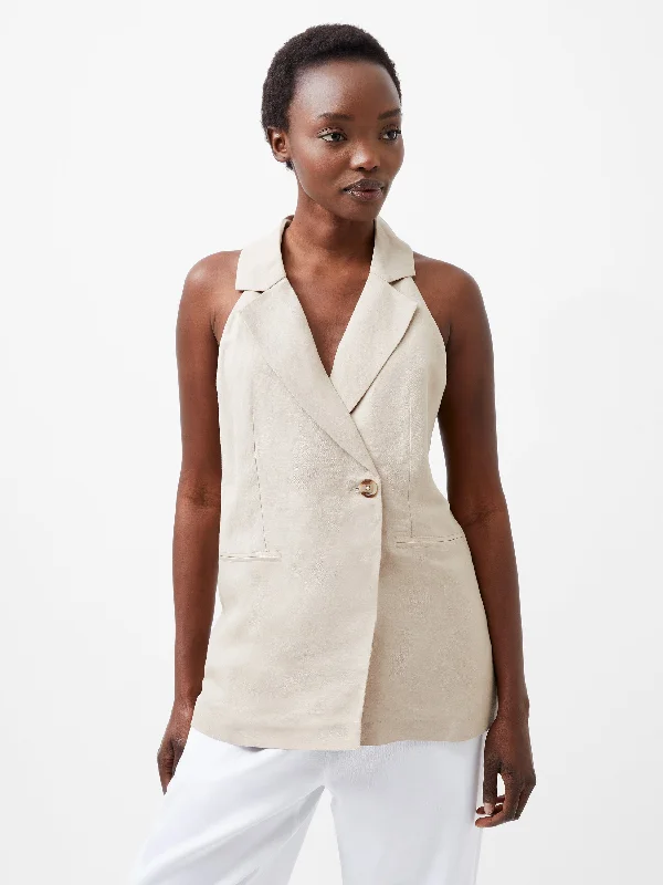 TIME-Limited Offer Birdie Linen Halterneck Vest