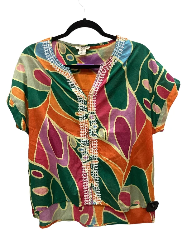 Online Specials Multi-colored Top Short Sleeve Christian Siriano, Size M