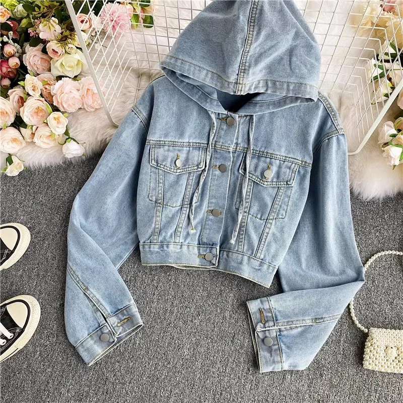Don't Delay New Denim Jacket Women's Jacket Long Sleeve Top     S4130