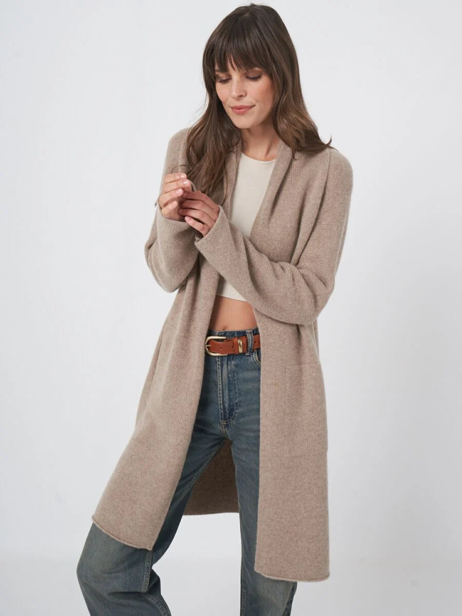 Reduced Price Taupe Luxurious Cashmere Cardigan