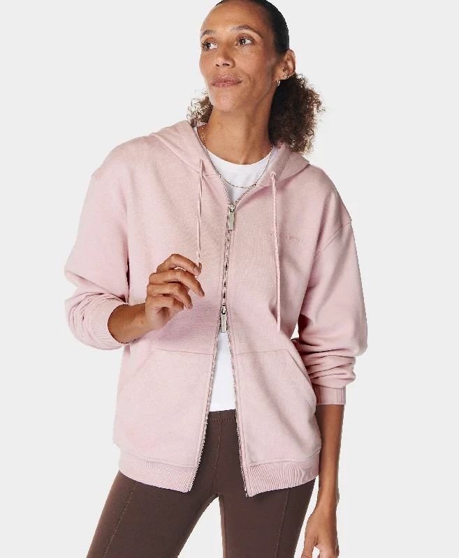 Year-End Sale Revive Zip Through Hoody Sb9914 Pirouette-Pink