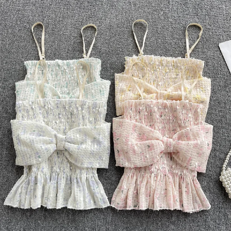 Hurry In Cute bow suspender top    S171